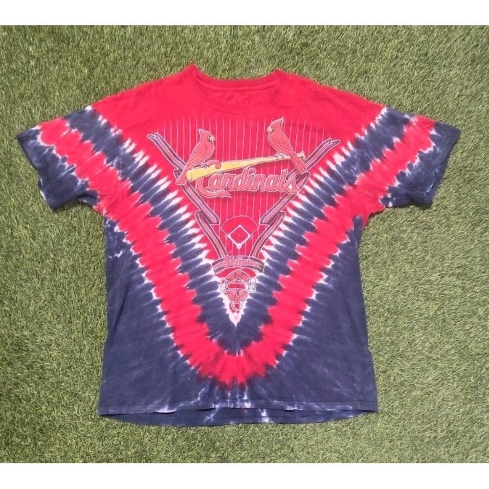 Vintage Liquid Blue St Louis Cardinals Tie Dye Shirt XL MLB Baseball Graphic Tee